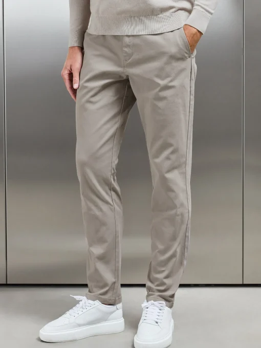 Relaxed Fit Chino Trouser - Taupe