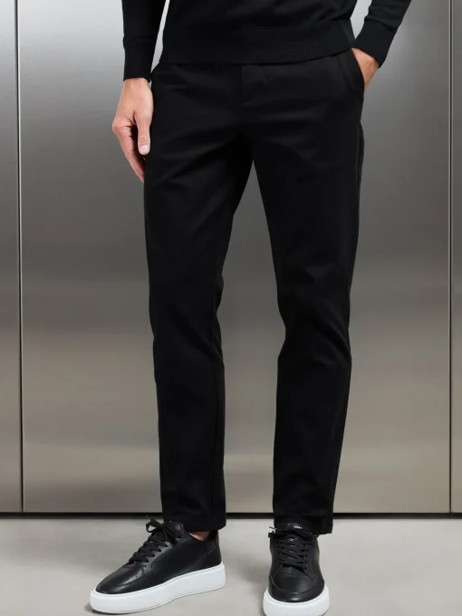 Relaxed Fit Chino Trouser - Black