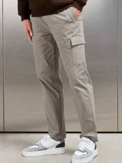 Relaxed Fit Cotton Cargo Pant - Taupe