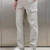 Relaxed Fit Cotton Cargo Pant - Stone