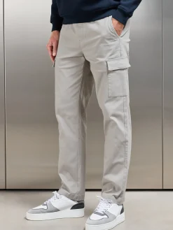 Relaxed Fit Cotton Cargo Pant - Stone