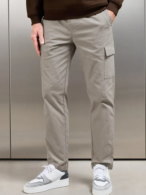 Relaxed Fit Cotton Cargo Pant - Taupe