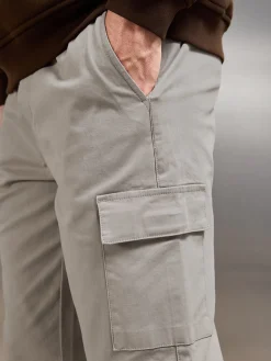 Relaxed Fit Cotton Cargo Pant - Taupe