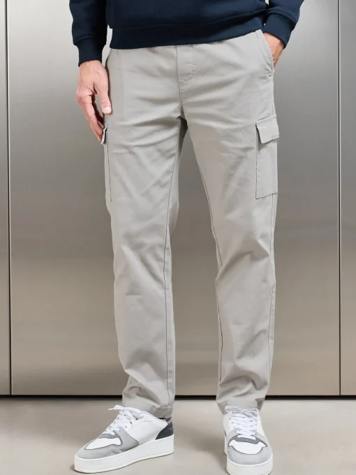 Relaxed Fit Cotton Cargo Pant - Stone