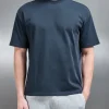 Relaxed Fit Cotton T-Shirt - Navy