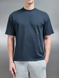 Relaxed Fit Cotton T-Shirt - Navy
