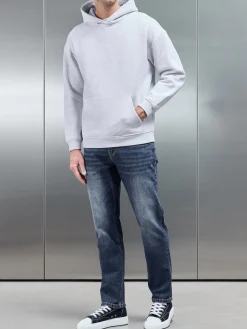 Relaxed Fit Denim Jeans - Mid Blue