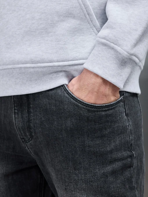 Relaxed Fit Denim Jeans - Grey Wash