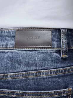Relaxed Fit Denim Jeans - Mid Blue