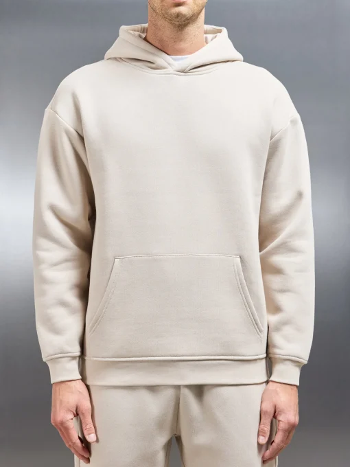 Relaxed Fit Hoodie - Beige