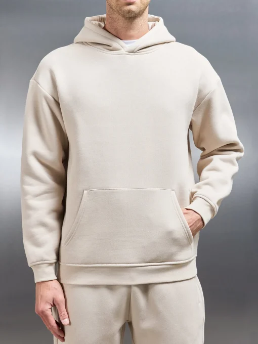 Relaxed Fit Hoodie - Beige