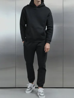 Relaxed Fit Hoodie - Black