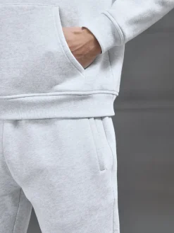Relaxed Fit Hoodie - Marl Grey