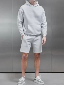 Relaxed Fit Hoodie - Marl Grey