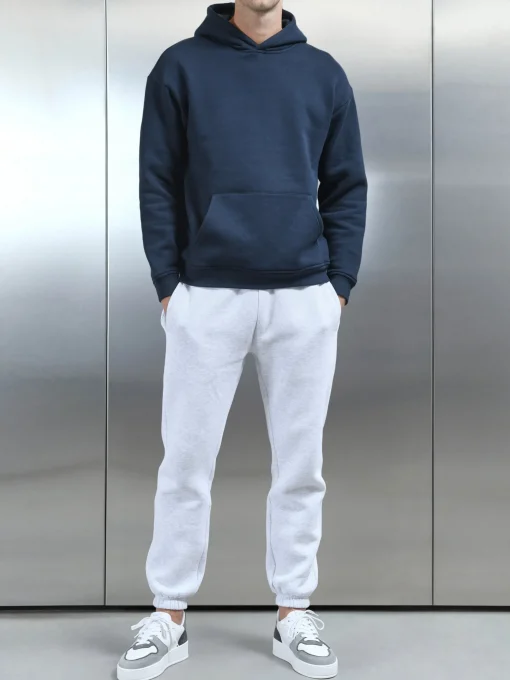 Relaxed Fit Hoodie - Navy
