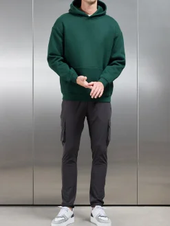 Relaxed Fit Hoodie - Rich Green