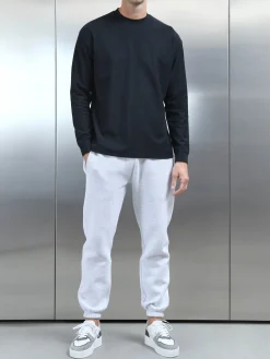 Relaxed Fit Long Sleeve T-Shirt - Black