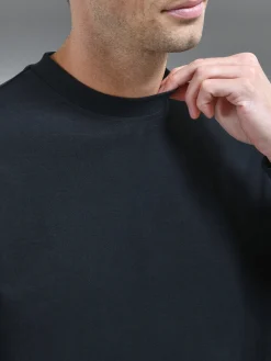 Relaxed Fit Long Sleeve T-Shirt - Black