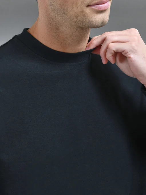 Relaxed Fit Long Sleeve T-Shirt - Black