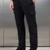 Relaxed Fit Nylon Cargo Pant - Black