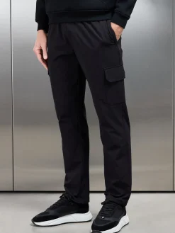 Relaxed Fit Nylon Cargo Pant - Black