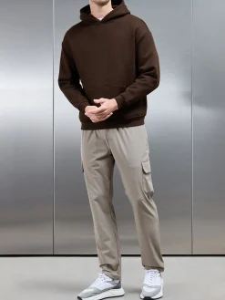 Relaxed Fit Nylon Cargo Pant - Taupe