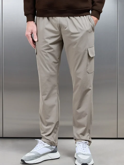 Relaxed Fit Nylon Cargo Pant - Taupe