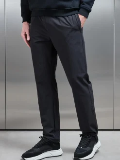 Relaxed Fit Nylon Trackpant - Black