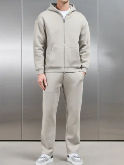 Relaxed Fit Straight Leg Jogger - Stone