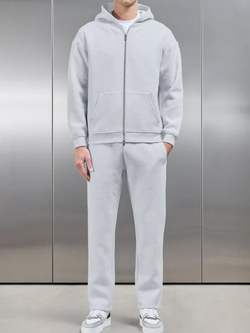 Relaxed Fit Straight Leg Jogger - Marl Grey