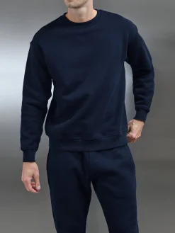 Relaxed Fit Sweatshirt - Navy