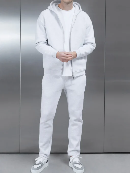 Relaxed Fit Tapered Leg Jogger - Marl Grey