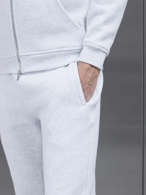 Relaxed Fit Tapered Leg Jogger - Marl Grey
