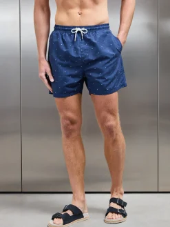 Rivera Printed Swim Short - Navy