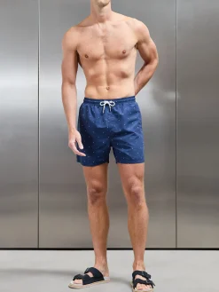 Rivera Printed Swim Short - Navy