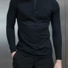 Seamless Performance Quarter Zip - Black