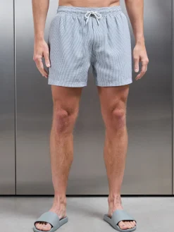 Seersucker Swim Short - Black