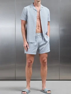 Seersucker Swim Short - Black
