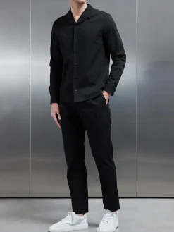 Seersucker Trouser - Black