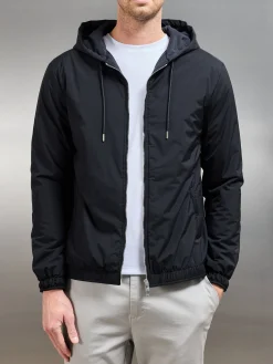 Shell Padded Windbreaker - Black