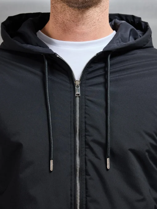 Shell Padded Windbreaker - Black