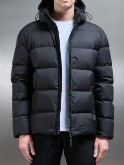 Short Down Jacket - Midnight Black