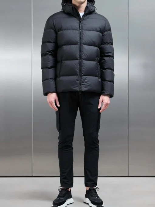 Short Down Jacket - Midnight Black