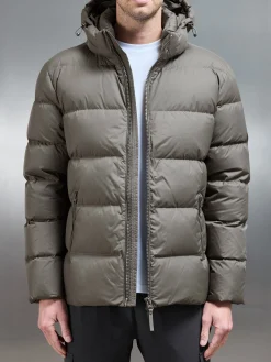 Short Down Jacket - Olive