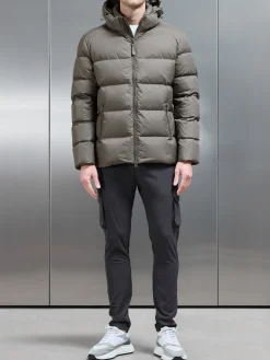 Short Down Jacket - Olive