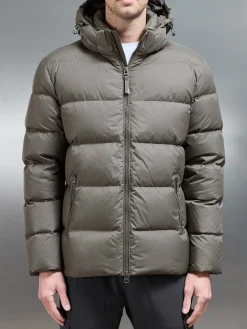 Short Down Jacket - Olive