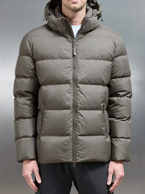 Short Down Jacket - Olive