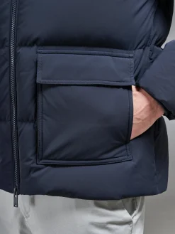 Short Down Parka - Navy