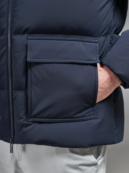 Short Down Parka - Navy