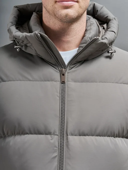 Short Down Parka - Olive